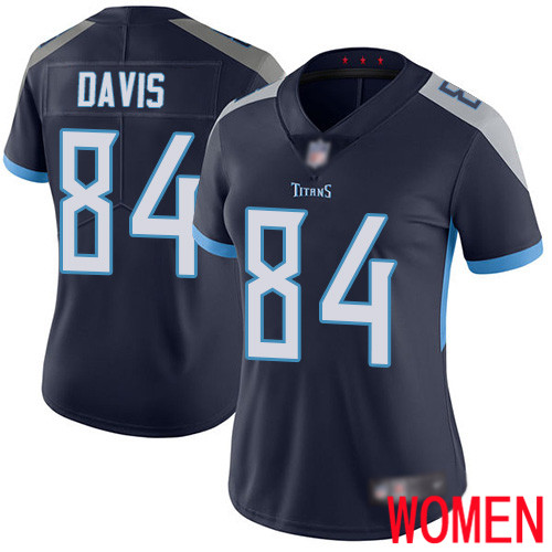 Tennessee Titans Limited Navy Blue Women Corey Davis Home Jersey NFL Football 84 Vapor Untouchable
